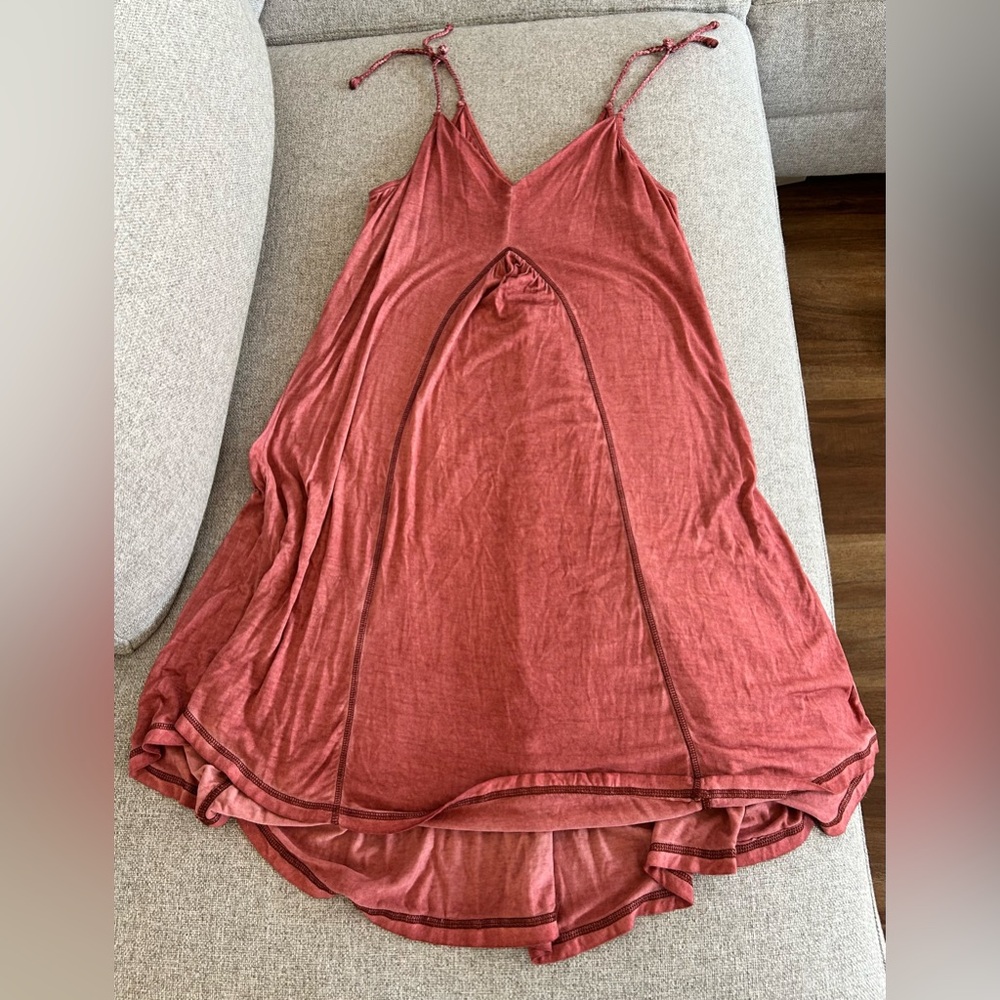 Mur Mur dusty rose flowy dress braided straps size M - Picture 3 of 6